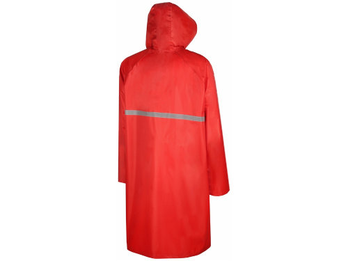 Длинный дождевик Lanai  из полиэстера со светоотражающей тесьмой, красный
