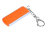 Флешка промо прямоугольной формы, выдвижной механизм, 32 Гб, оранжевый